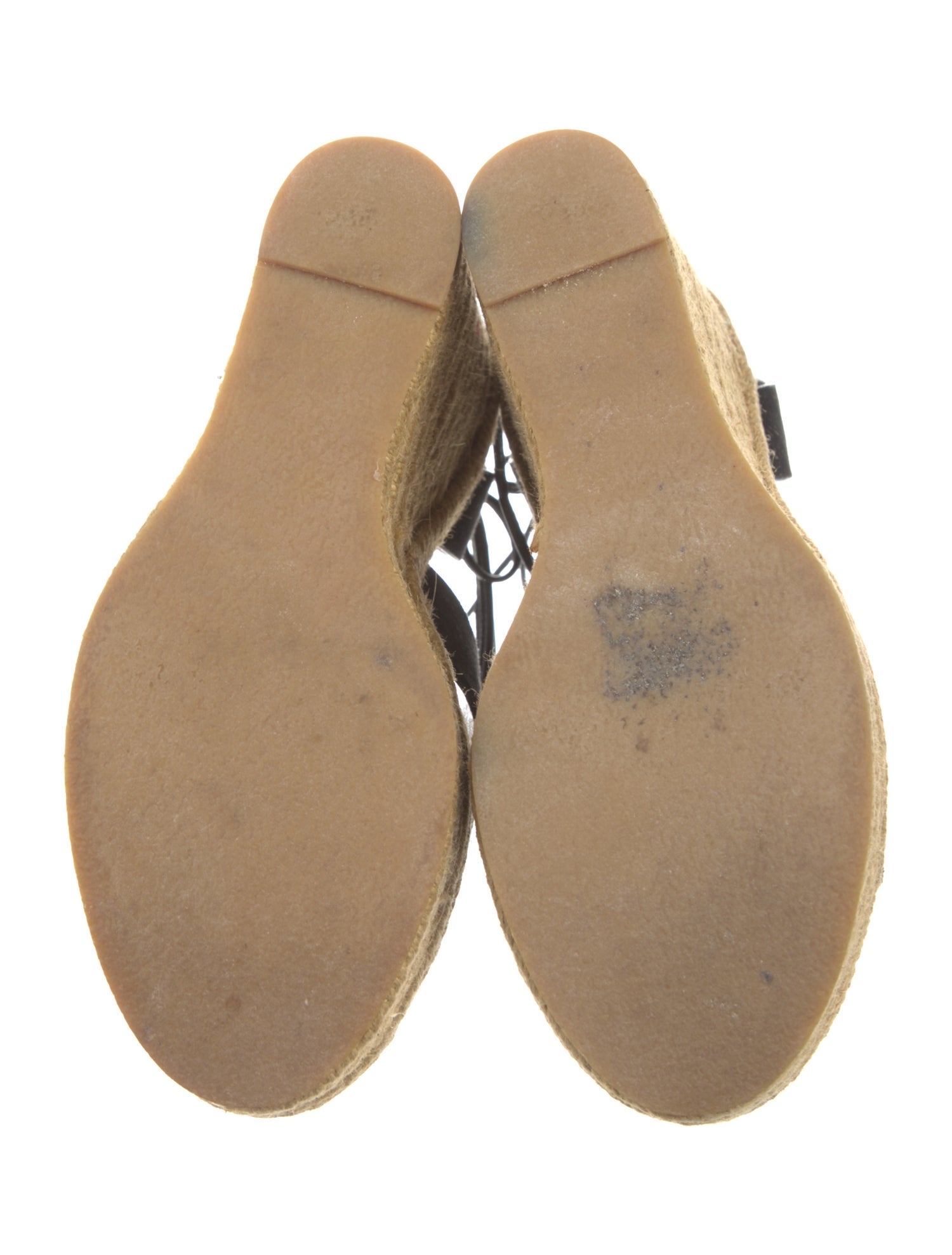 Saint Laurent Suede Leather Trim Embellishment Espadrilles